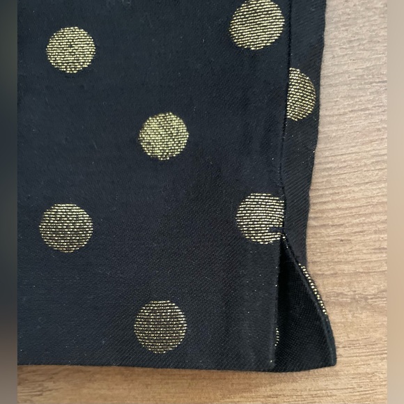 Talbots RSVP Women’s 8P Black Ankle Pants with gold metallic dots - Picture 8 of 16